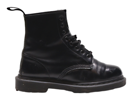 DR MARTENS 1460 Mono Lace-Up Boots Black Leather Mens UK 6 For Sale