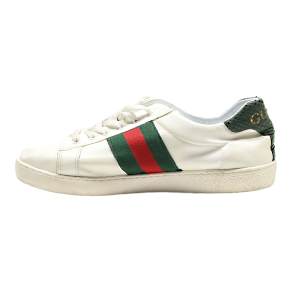 GUCCI Sneaker Trainers White Leather Womens UK 7 Fashion