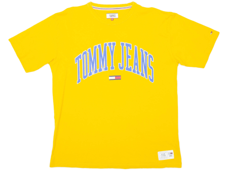 TOMMY HILFIGER Mens T-Shirt Yellow M Cheap