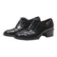 FACTZ Heeled Oxford Shoes Black Leather Mens UK 7.5 For Cheap