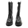 CATERPILLAR Heeled High Boots Black Leather Womens UK 5 Cheap