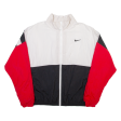 NIKE Mens Track Jacket White Colourblock L Fashion