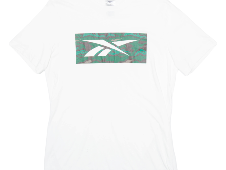 REEBOK Mens T-Shirt White L Supply