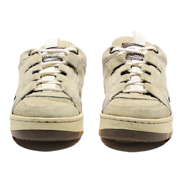 BUFFALO Platform Trainers Beige Suede Womens UK 4 Sale