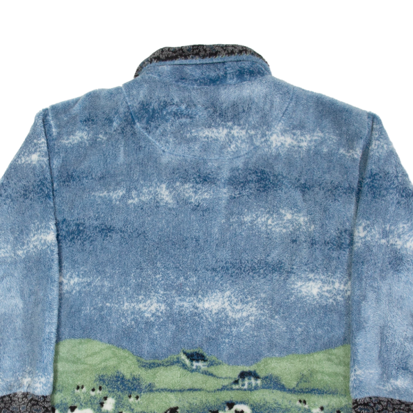 RADISH COUNTRYWEAR Sheep Womens Fleece Jacket Blue L on Sale