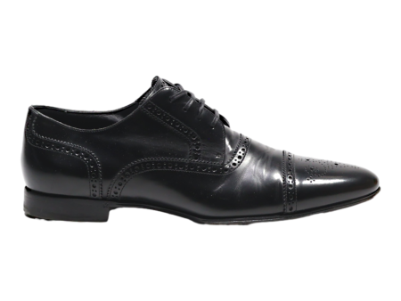 DOLCE & GABBANA Brogue Shoes Black Leather Mens UK 9 Online now