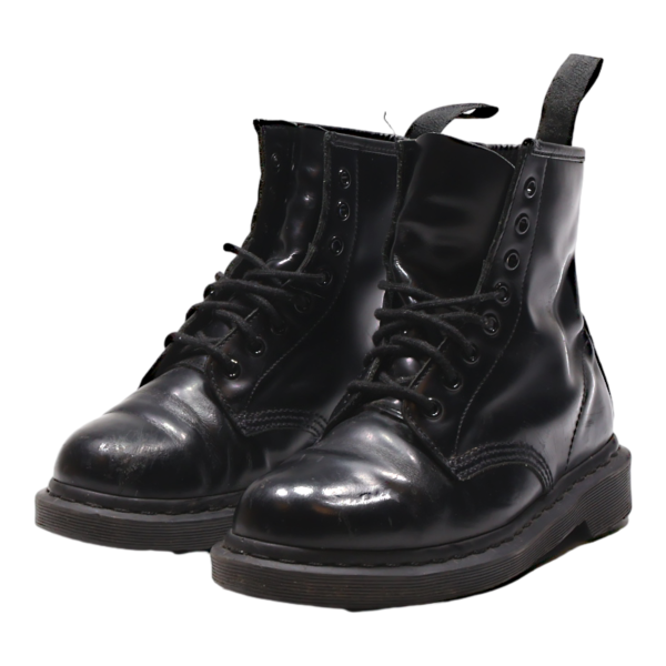 DR MARTENS 1460 Mono Lace-Up Boots Black Leather Mens UK 6 For Sale