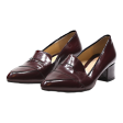 BATA Pump Heels Maroon Leather Womens UK 5 Supply