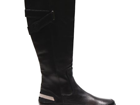 BALLY Riding Boots Black Leather Womens UK 5 For Sale