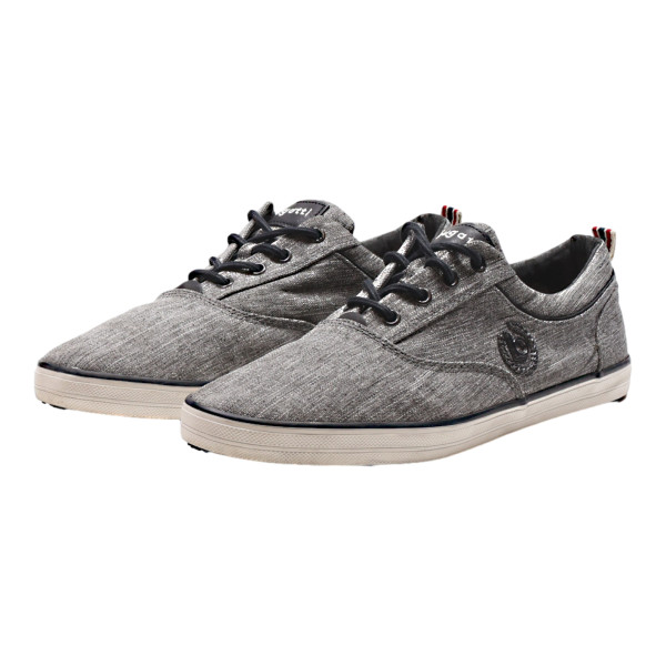 BUGATI Low Top Trainers Grey Canvas Mens UK 9.5 Online now