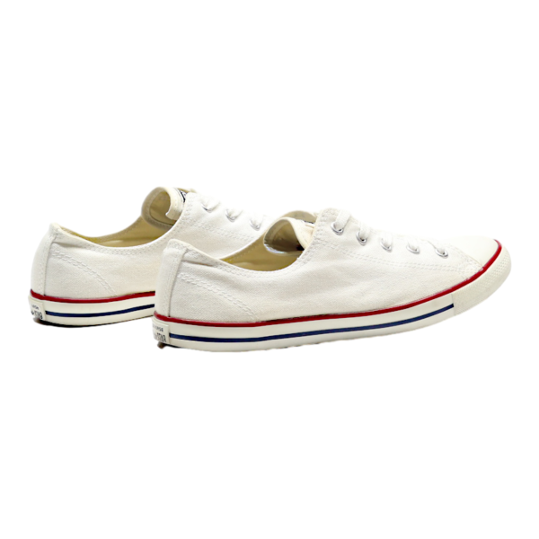 CONVERSE All Star Daty Ox Chucks Low Top Trainers White Canvas Womens UK 5.5 For Sale