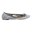 ESMARA Striped Ballet Shoes Blue Canvas Womens UK 5 Online Hot Sale