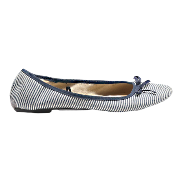 ESMARA Striped Ballet Shoes Blue Canvas Womens UK 5 Online Hot Sale