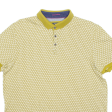 TED BAKER Mens Polo Shirt Gold Geometric L Online Hot Sale