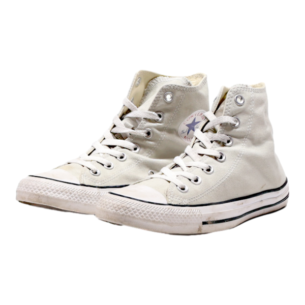 CONVERSE High Top Trainers Grey Canvas Womens UK 6 Fashion