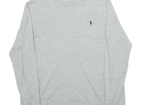 POLO RALPH LAUREN Mens T-Shirt Grey Long Sleeve S Online Hot Sale