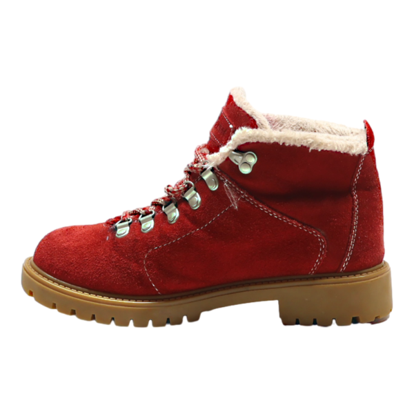 DARKWOOD Lace-Up Boots Red Suede Womens UK 5 Online Sale