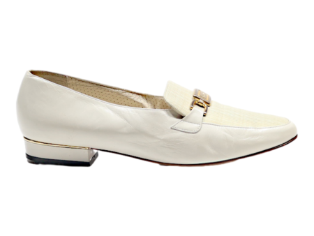 BALLY Loafer Shoes White Leather Womens UK 4.5 Online