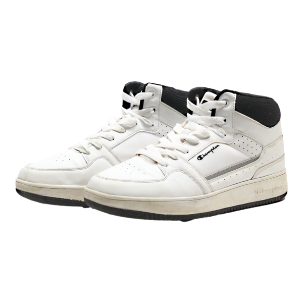 CHAMPION High Top Trainers White Leather Mens UK 8.5 Fashion