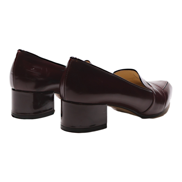 BATA Pump Heels Maroon Leather Womens UK 5 Supply