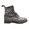 DR MARTENS 1460 Floral Lace-Up Boots Black Leather Womens UK 7 For Cheap