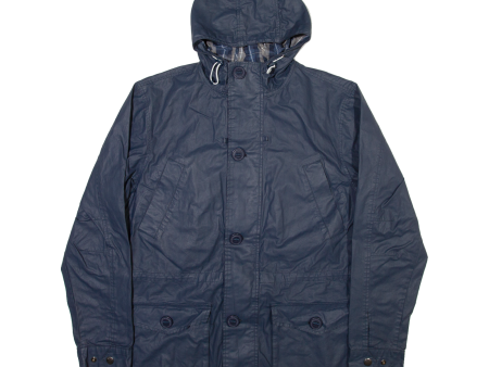 MUSTO Mens Jacket Blue Hooded L For Discount