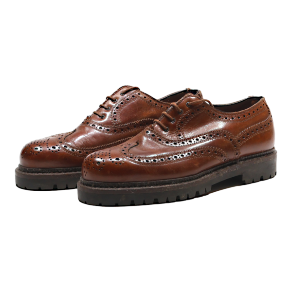 BALLY Brogue Shoes Brown Leather Mens UK 7.5 Supply