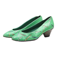 AROLA Court Heels Green Leather Womens UK 4 Sale