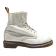 DR MARTENS 1460 Lace-Up Boots White Leather Womens UK 5 Hot on Sale