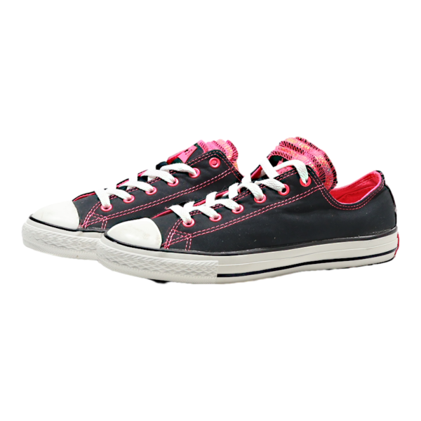 CONVERSE Low Top Trainers Black Canvas Womens UK 4.5 Fashion