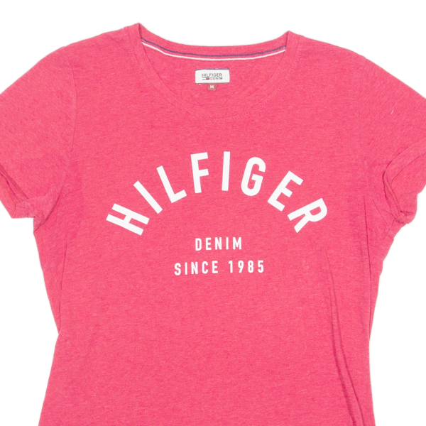 TOMMY HILFIGER Womens T-Shirt Pink M Sale