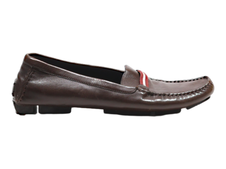 BALLY Loafer Shoes Brown Leather Womens UK 7 Online Hot Sale