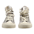 CONVERSE High Top Trainers Silver Synthetic Womens UK 5.5 Online Hot Sale