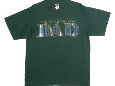 TSI WORLDS GREATEST DAD Mens T-Shirt Green L Sale