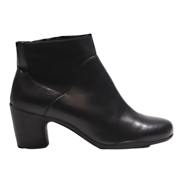 CLARKS Ankle Boots Black Leather Womens UK 7.5 For Cheap