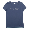 TOMMY HILFIGER DIAMANTE Womens T-Shirt Blue M Discount