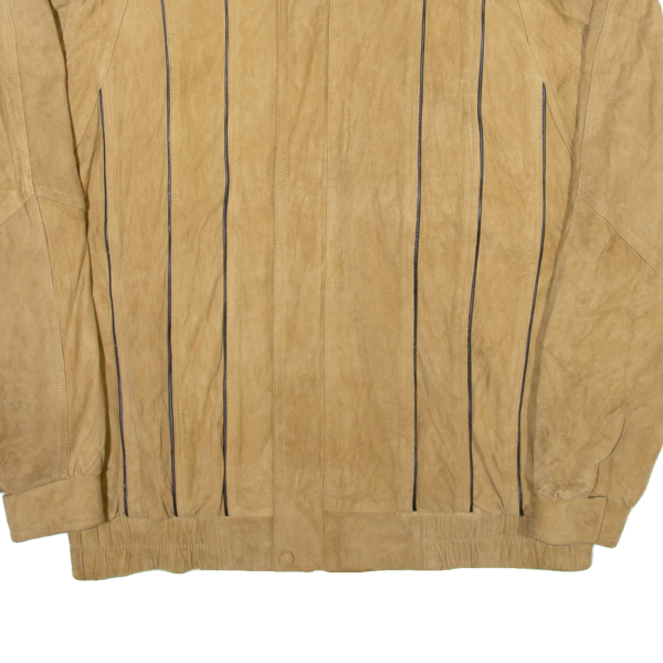 Mens Lined Jacket Beige Suede 90s XL Online Sale