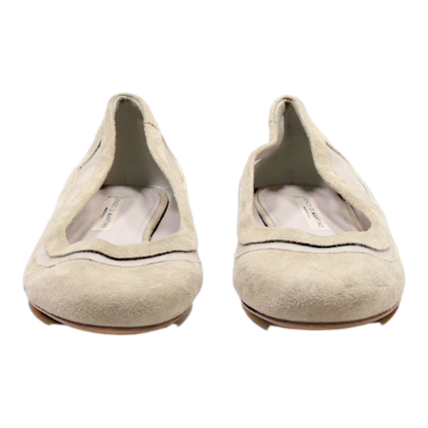 ENZO MARTINO Ballet Shoes Beige Leather Womens UK 4 Supply