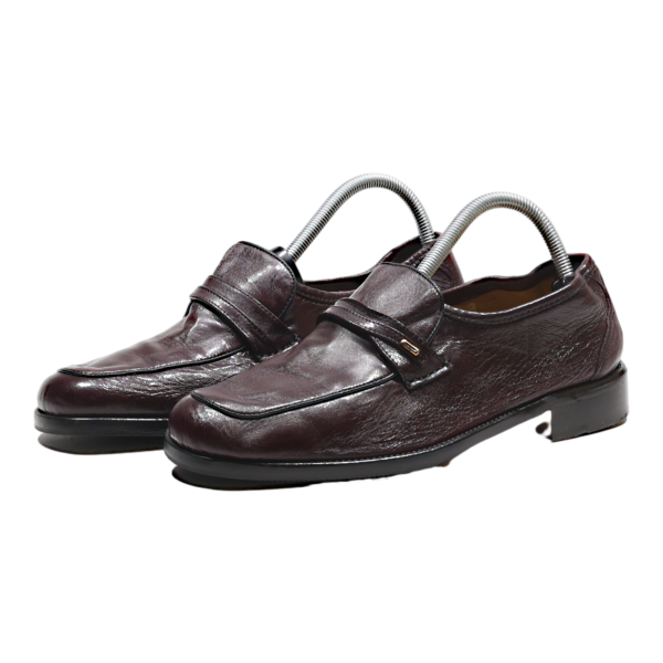 G. MARTINI Loafer Shoes Maroon Leather Mens UK 7.5 Discount