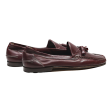 BALLY Loafer Shoes Maroon Leather Mens UK 9.5 Hot on Sale