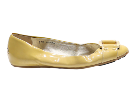 JIMMY CHOO Ballet Shoes Yellow Leather Womens UK 4.5 For Cheap