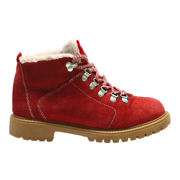 DARKWOOD Lace-Up Boots Red Suede Womens UK 5 Online Sale