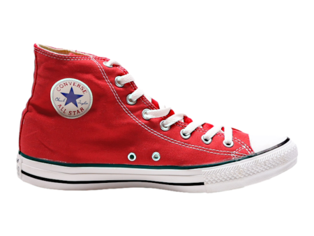 CONVERSE Chuck Taylor All Star High Top Trainers Red Canvas Mens UK 10 Online Hot Sale