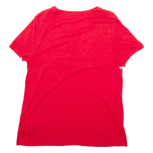 TOMMY HILFIGER Relaxed Fit Womens T-Shirt Red L Online now