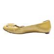 JIMMY CHOO Ballet Shoes Yellow Leather Womens UK 4.5 For Cheap