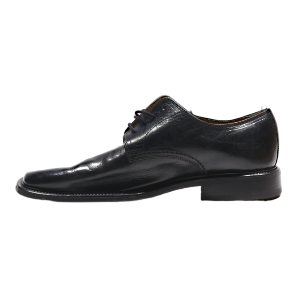 BATSANIS Derby Shoes Black Leather Mens UK 8 Online Hot Sale