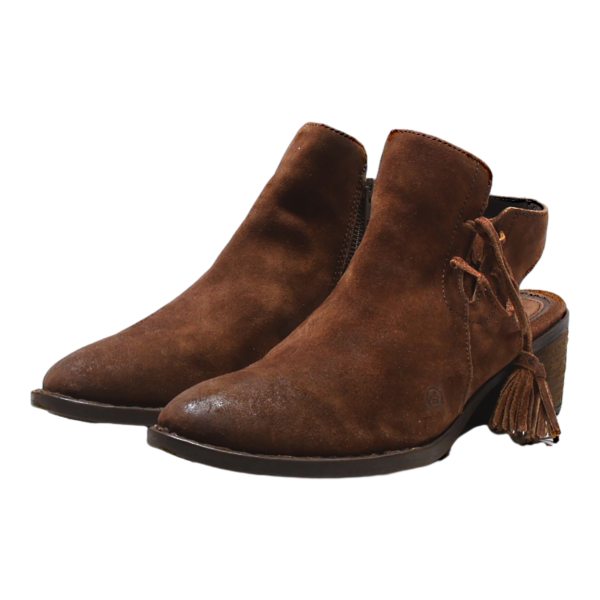 BORN Ankle Boots Brown Leather Womens UK 7 Online Hot Sale