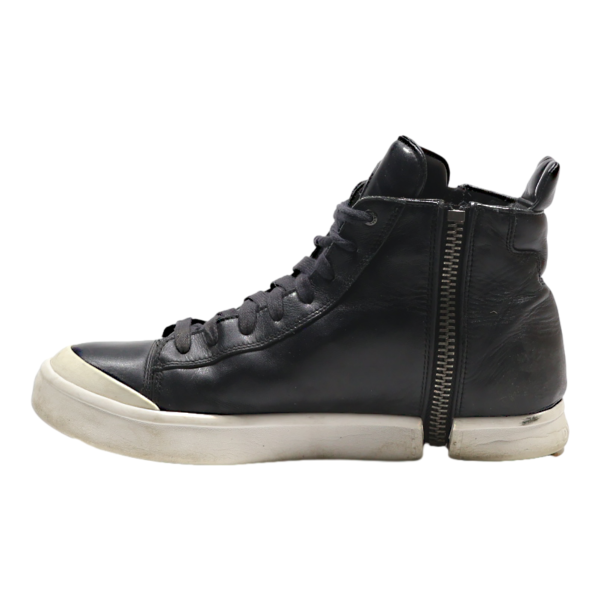 DIESEL High Top Trainers Black Leather Mens UK 11 Fashion