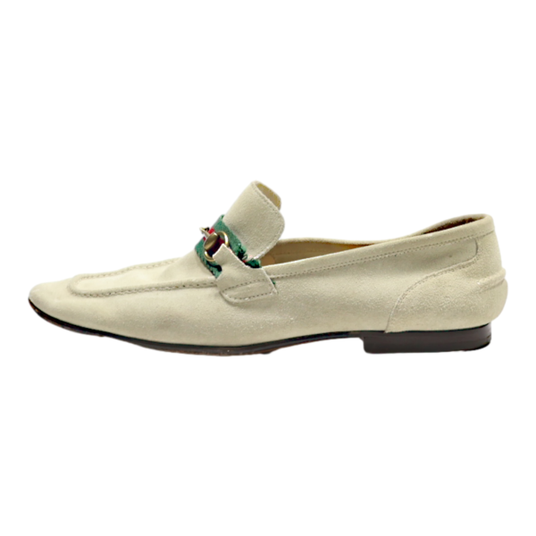 GUCCI Loafer Shoes Green Suede Womens UK 6.5 Online