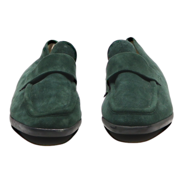 BALLY Loafer Shoes Green Suede Womens UK 3.5 Cheap